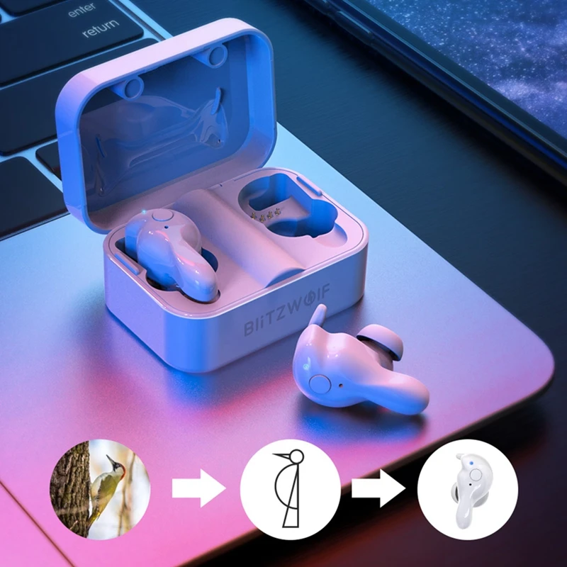 Беспроводные TWS наушники Blitzwolf bluetooth 5 0 двусторонние звонки авторазборка
