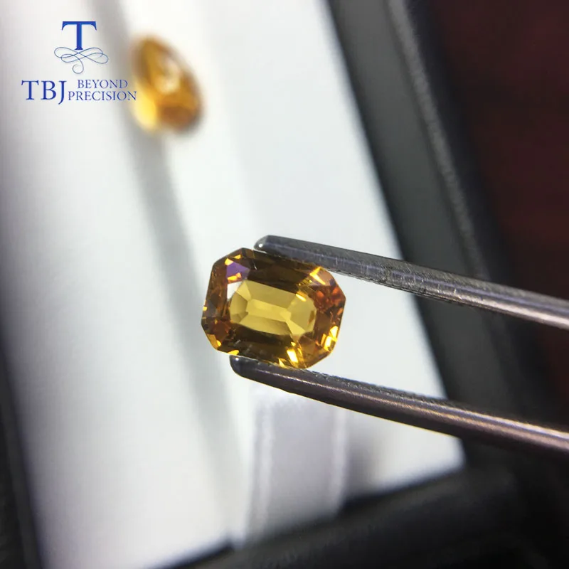 Tbj, натуральный теплый желтый сапфир 1ct до хорошее качество небольшое включение драгоценный камень для diy золотые украшения