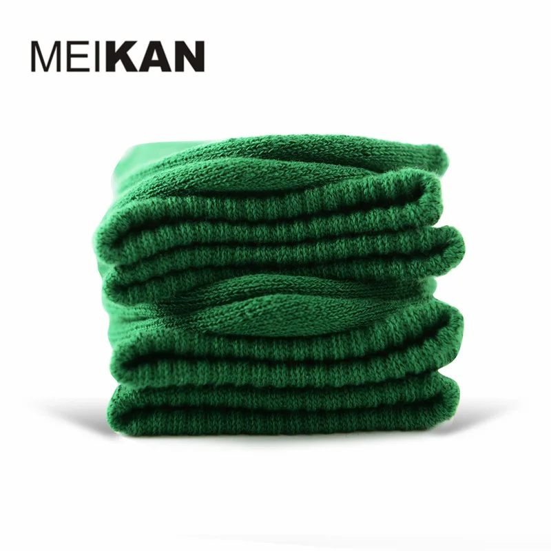 07 English Green MK1225 MEIKANG брендовые красочные чесаные хлопковые махровые носки повседневные носки до середины икры для мужчин/женщин/детей толстые теплые дышащие - Цвет: 07 English Green