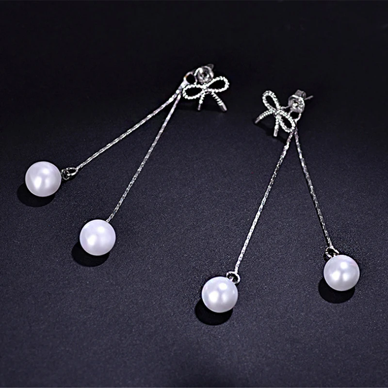 Простые серьги с кисточками стильные бантом памятный Подарок на годовщину