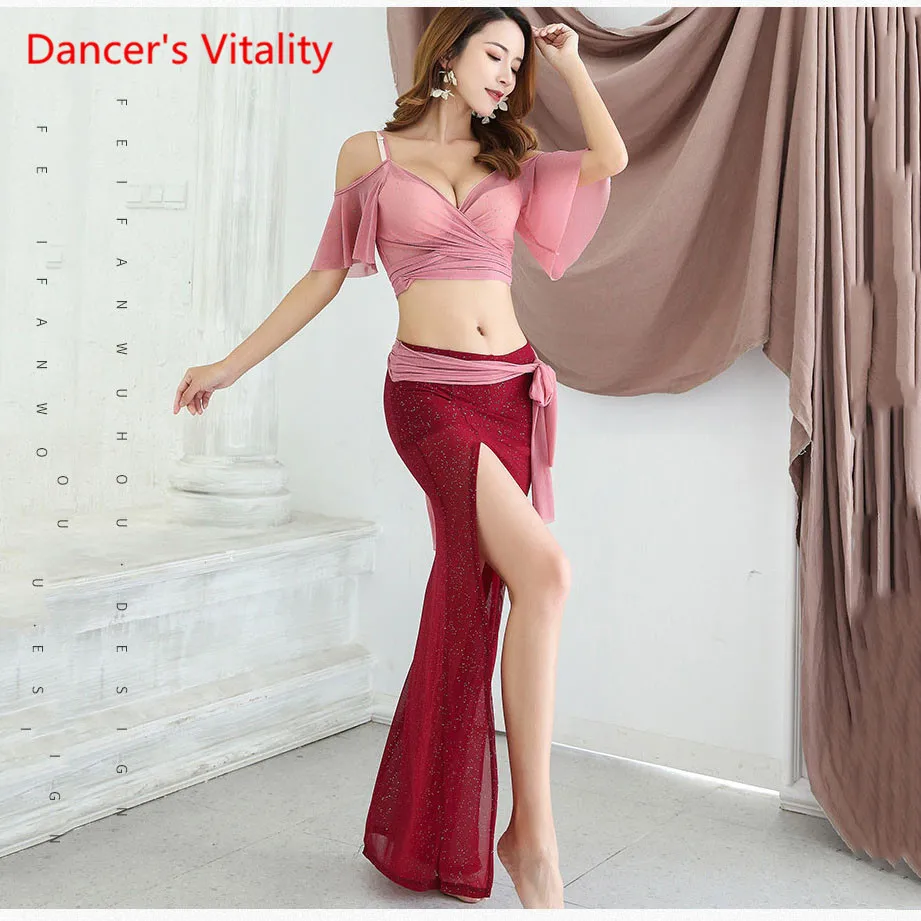 Лето Новый Танец Живота Сетка Практика Одежда Женщины Смысл Восточный Костюм