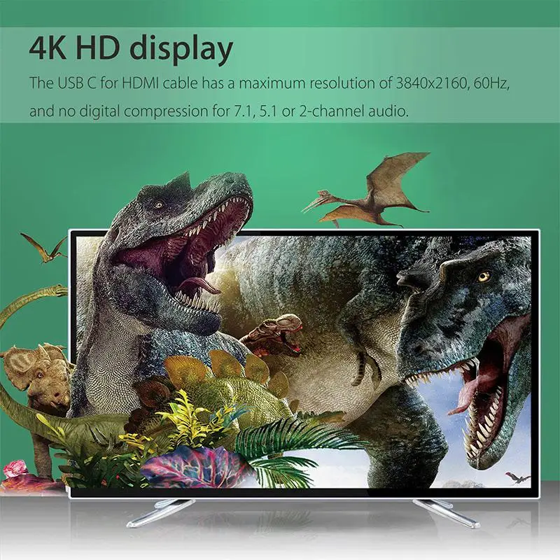 EastVita 1,6 м USB-C type-C к HDMI HDTV Кабель-адаптер для samsung S9 S8 Note 8 Macbook HDMI type C к женскому HDMI кабелю r15