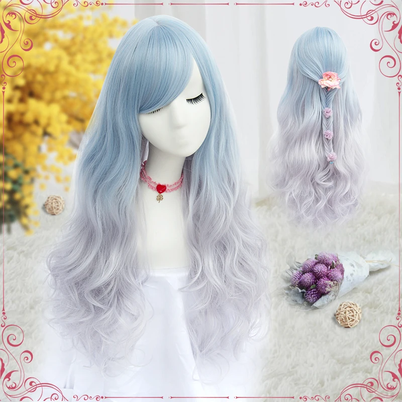 

(Alice-Wig 040) Heat Resistant Fiber Hairpiece Synthetic Hair Wig Anime Lolita Cosplay Wig