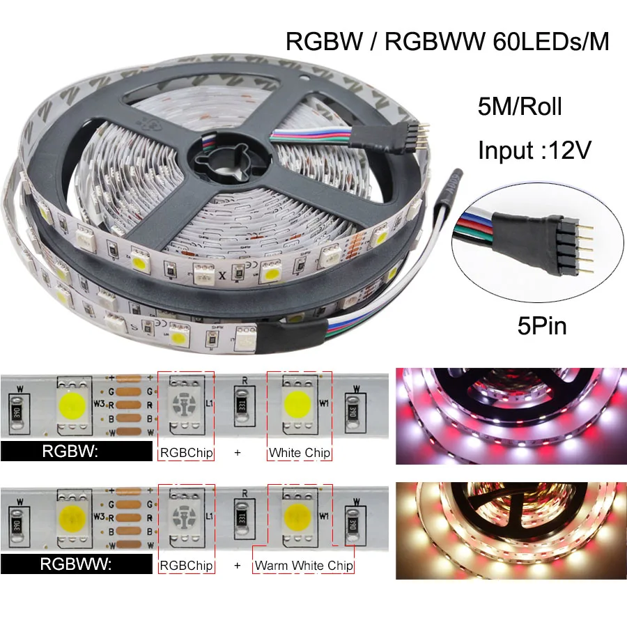 Светодиодная лента 5050 RGB RGBW/RGBWW WiFi 10 м 5 м DC 12 В 5050 RGB Светодиодная лента RGBW полоса гибкий светильник WiFi 24 клавиши контроллер адаптер