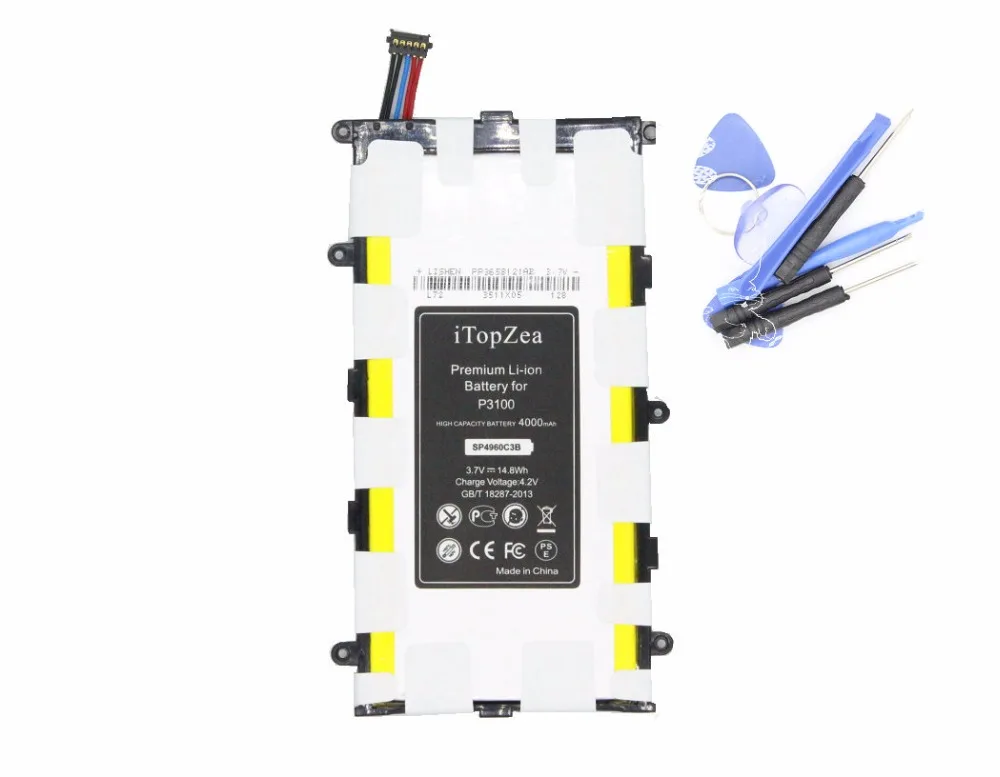 ITopZea 1x4000 мА/ч SP4960C3B запасная батарея для Samsung galaxy Tab Tablet 2 7 0 P6200 P3100 P3110 P3113 GT P3113|battery for
