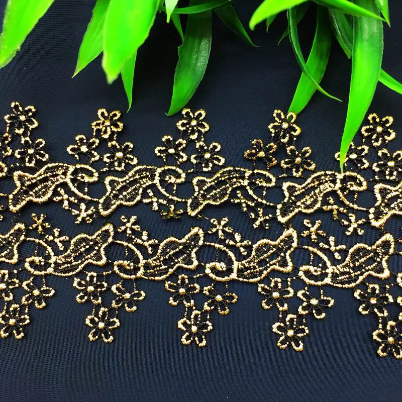 1 ярд золотой цветок сердце кружева планки для сценического представления