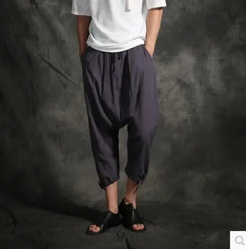 2017 летняя новая мужская одежда мужские льняные дышащие трендовые Свободные