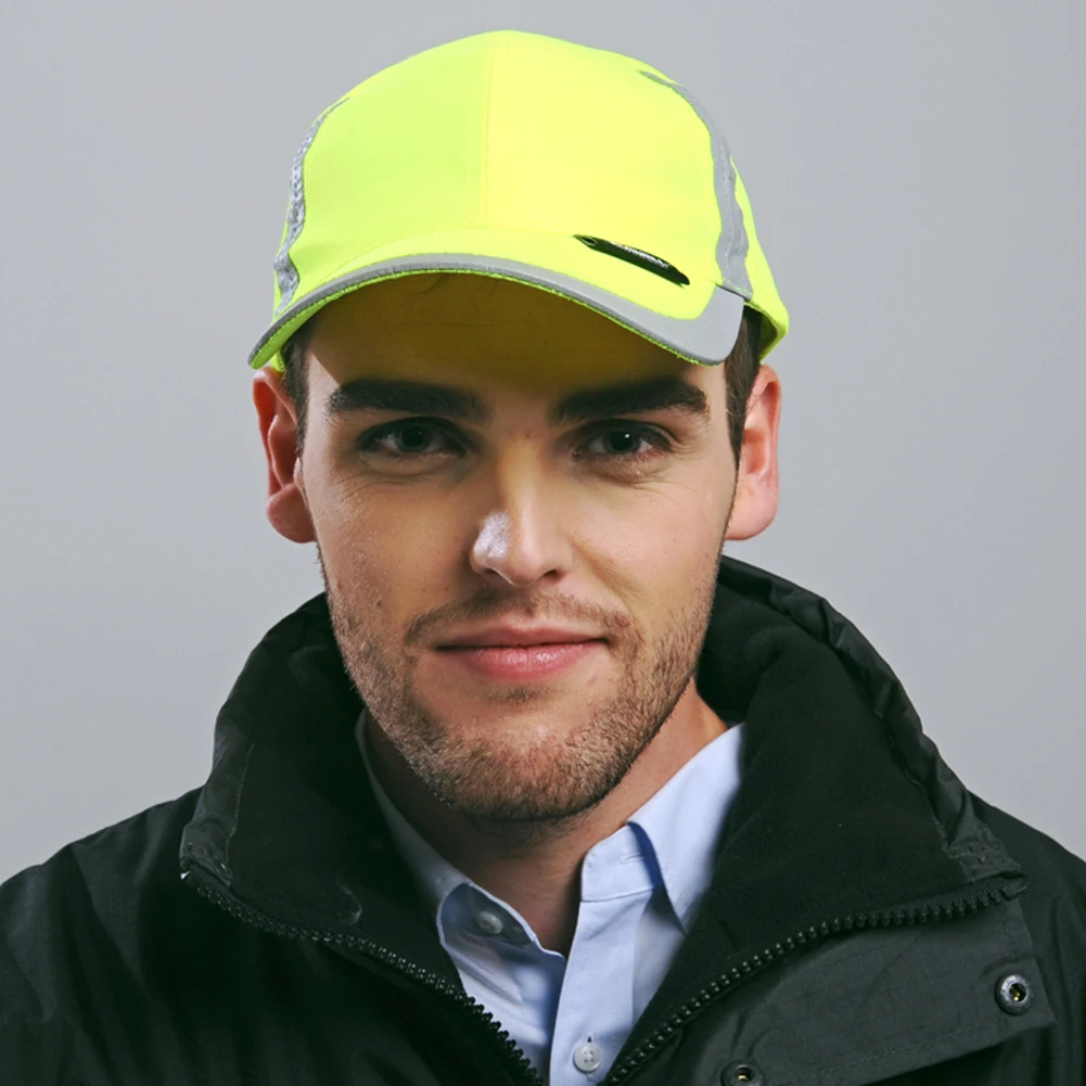 Мужская Защитная бейсболка с надписью «Hi Vis», бейсбольная стильная жесткая Кепка, безопасная рабочая одежда желтого и оранжевого цветов, яркая бейсболка с высокой видимостью