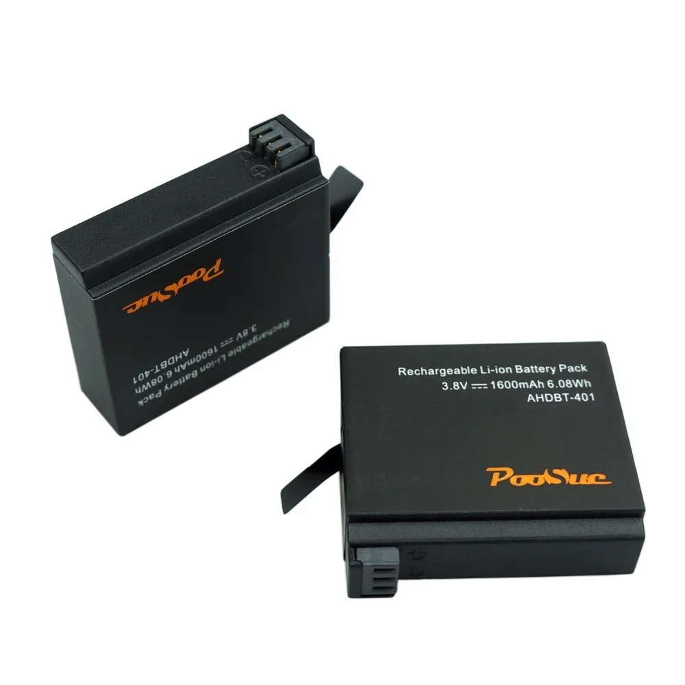 Аккумулятор AHDBT-401 AHDBT401 Go Pro hero 4 3 8 в 1600 мА · ч двойное зарядное устройство USB для GoPro