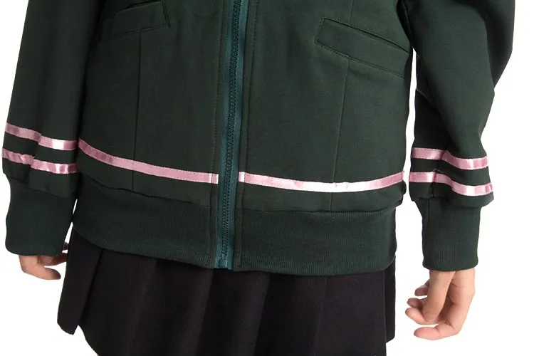 Новое поступление высококачественное аниме Danganronpa Chiaki Nanami костюм для тематической вечеринки ArmyGreen хлопковое пальто на молнии с капюшоном куртка с капюшоном