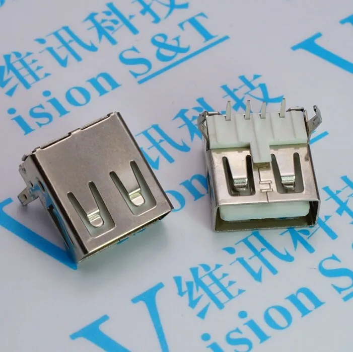 USB разъем типа A для компьютера 10 шт./лот AF90 градусов|connector f|port connectorconnector flat |