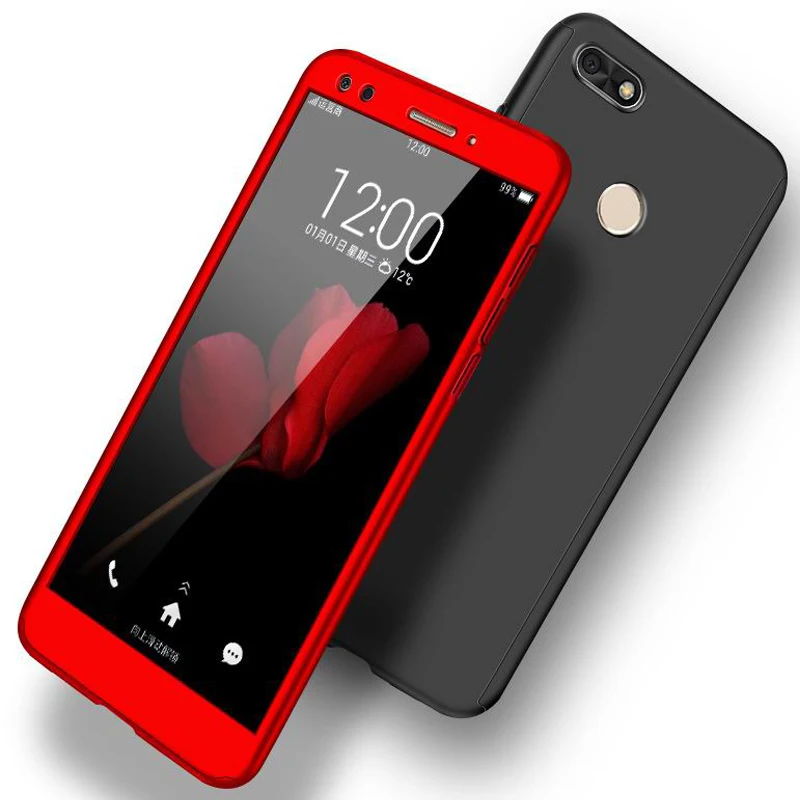 360 полный защитный чехол для телефона Huawei Y6 Pro 2017 P9 Lite мини с закаленным стеклом