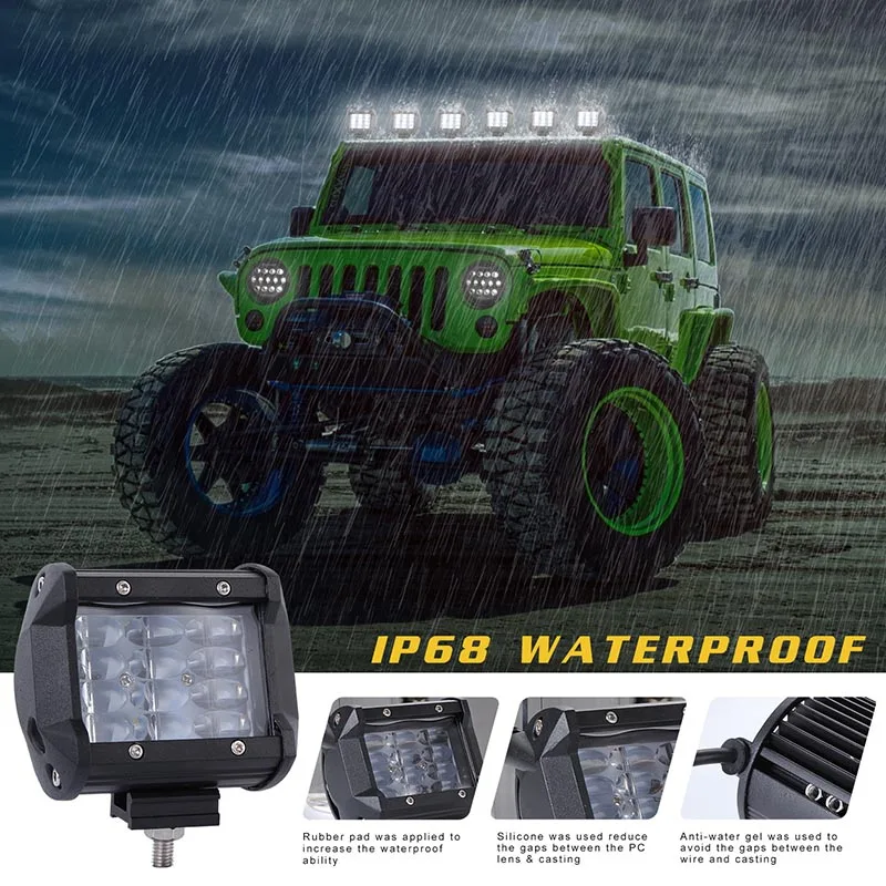 

4inch LED Work Light Bar Waterproof LED Lamp for SUV Off Road Car Styling