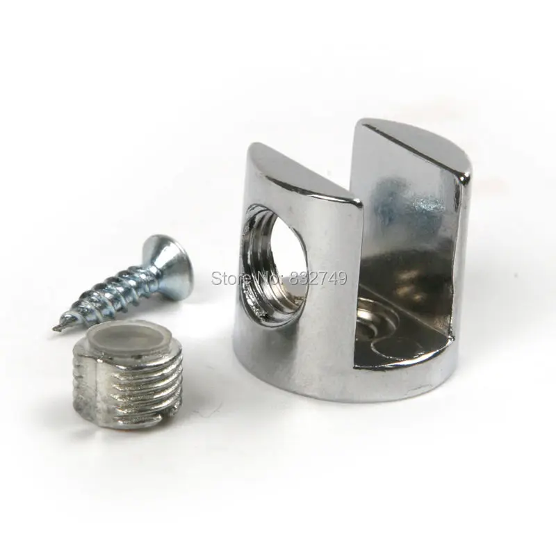 4 шт./лот стекло из цинкового сплава зажим кронштейн хромированный Блестящий для