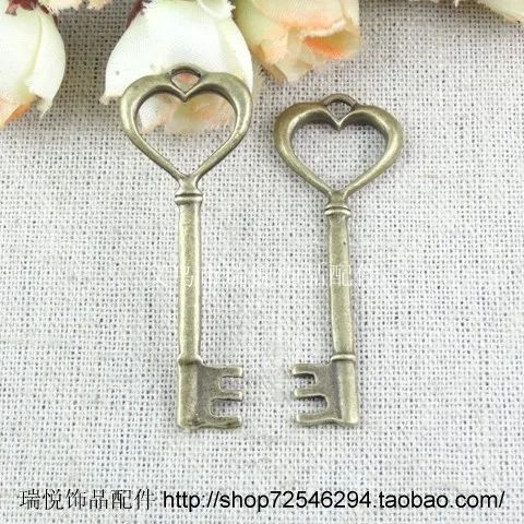 

60Pcs vintage key of love charms key charm 50*18*3.3mm