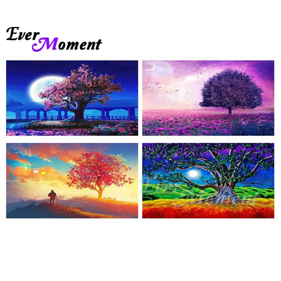 Алмазная живопись с деревом Ever Moment картина 5D сделай сам мозаика полная выкладка