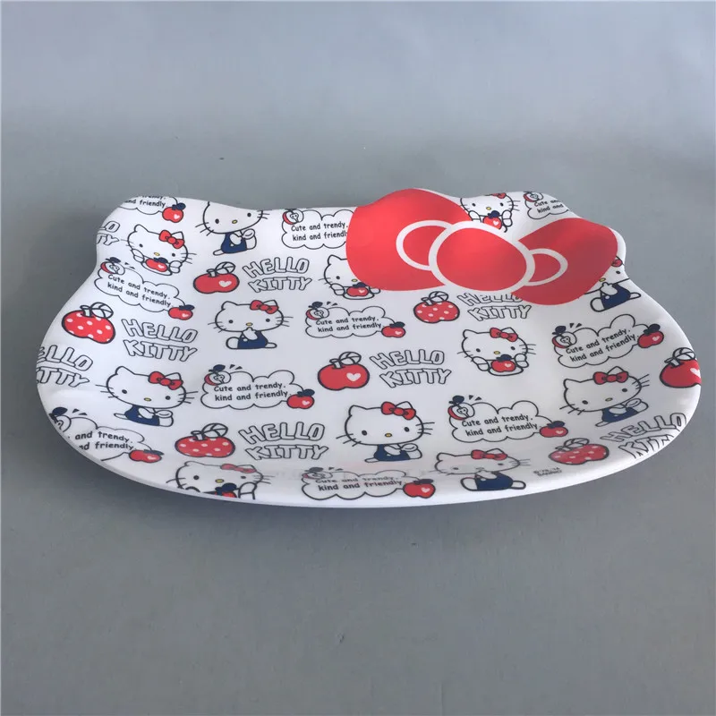 Новая меламиновая тарелка для кормления с милым мультяшным рисунком малышей