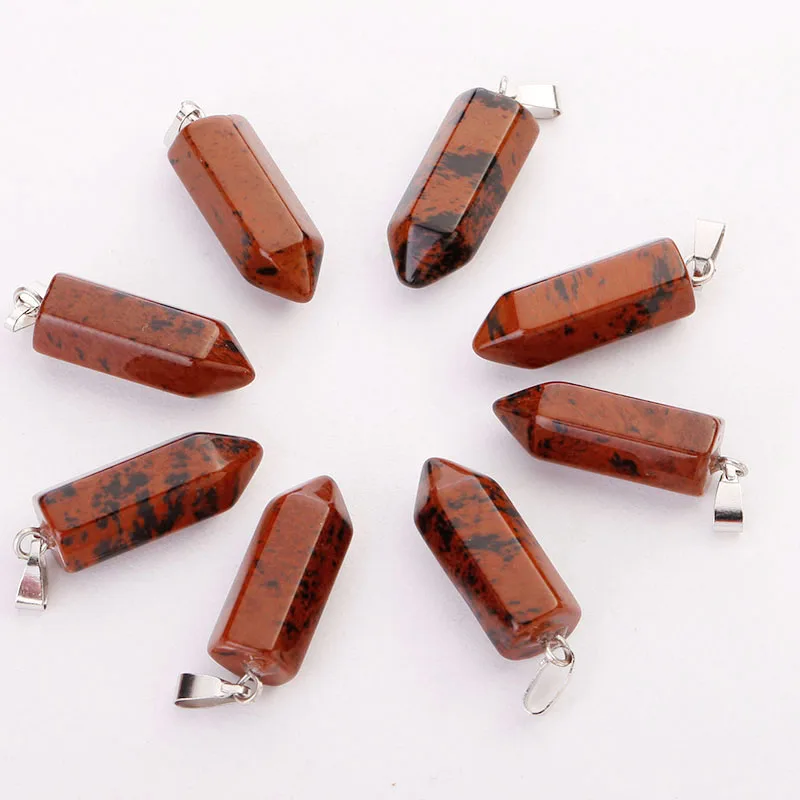 Амулеты оптом 50 шт в партии натуральный гексагональный камень пули подвески для