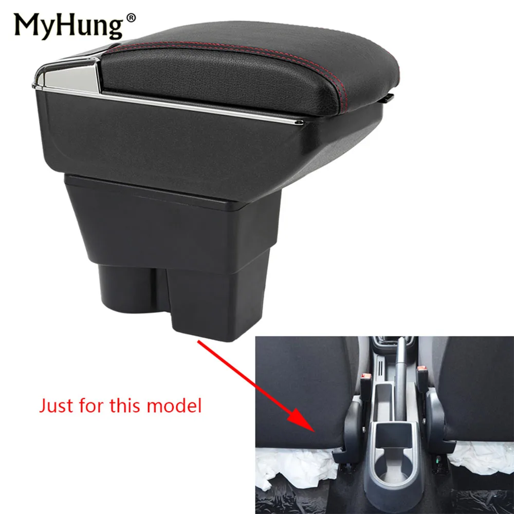 

Car Armrest box For Skoda Rapid Spaceback 2013-2017 Central Console Arm Store content box cup holder With Rise and Down Function