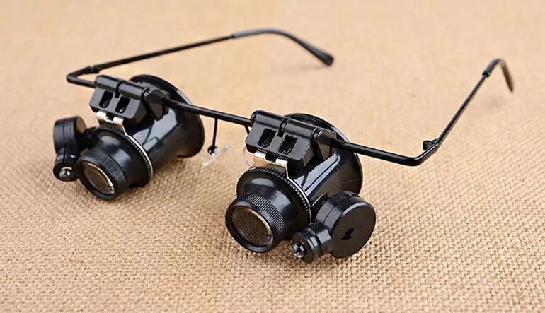 20X профессиональная лупа для ремонта часов светодиодный Ной подсветкой |