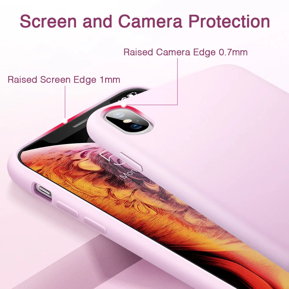 ESR мягкий чехол для iPhone X XS XR XS Max роскошный жидкий силиконовый чехол резиновая микрофибра ткань подушка для подкладки чехол для телефона