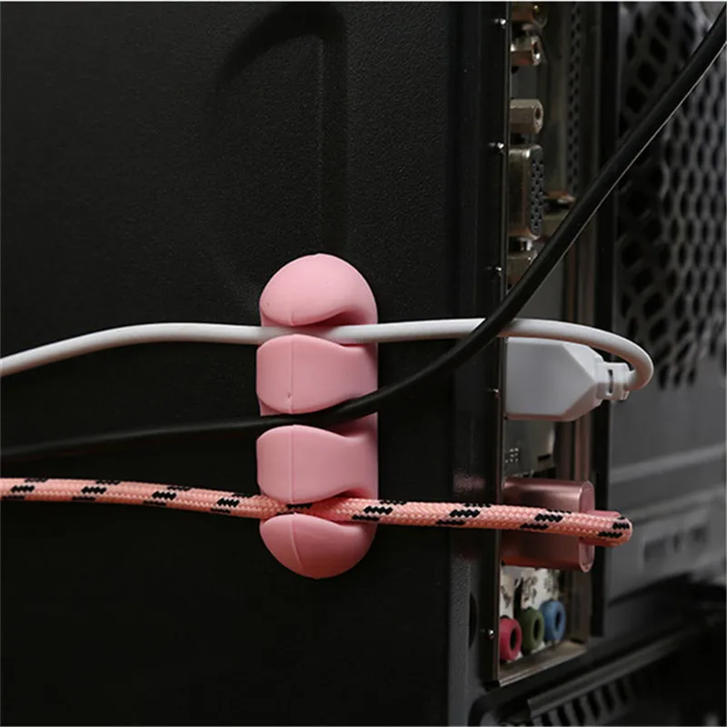 2 шт. Кабельный органайзер, силиконовый usb-кабель для передачи данных, устройство для сматывания проводов, зажимы для управления кабелем, держатель кабеля для офиса, домашнего хранения, настольный аккуратный