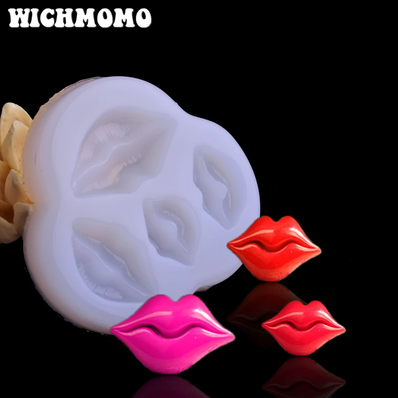 

2021 New 1PCS Lips Charms Pendant Craft DIY UV Resin Liquid Silicone Molds for Earring Necklace Decorations Making Jewelry
