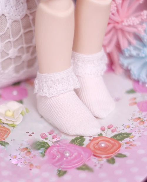 Кружевные носки для куклы BJD размер 1/4 1/6 белые короткие аксессуары кукол|Куклы| |
