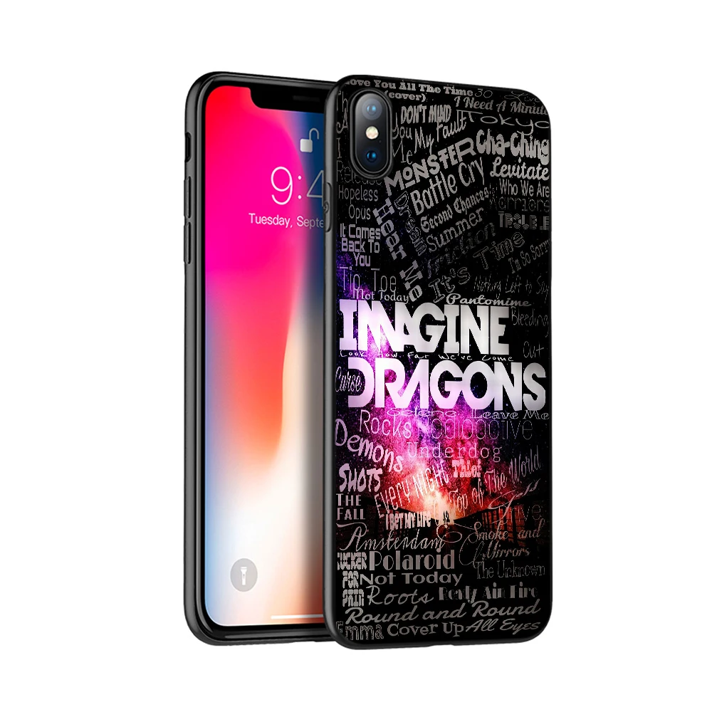 Черный ТПУ чехол для iphone 5 5s SE 2020 6 6s 7 8 plus x 10 XR XS 11 pro MAX imagine dragons night music|Бамперы| |