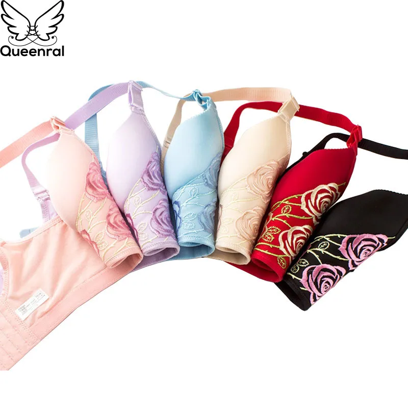 Queenral бесшовные бюстгальтер для Для женщин Беспроводной ABC чашка пуш ап без