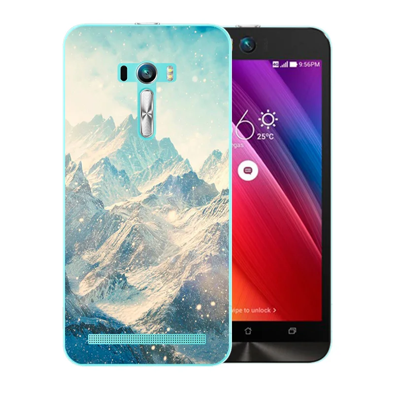 Мягкая задняя крышка для Asus Zenfone Selfie ZD551KL 5 дюймов с пейзажным узором силиконовый