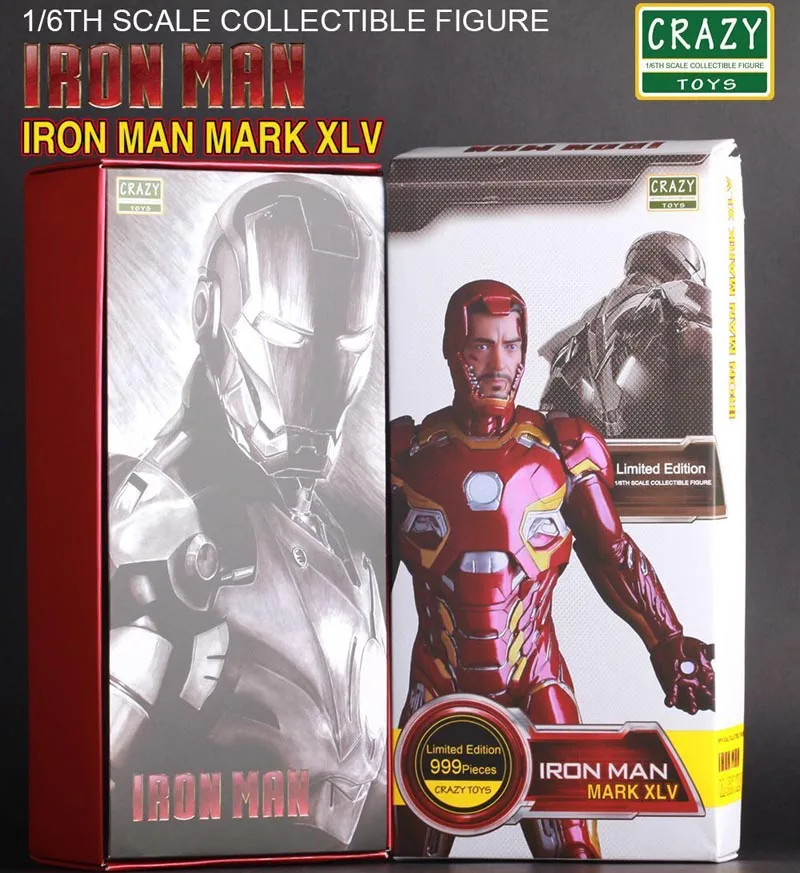 10 &quotЖелезный человек Crazy Toys Tony Mark XLV MK45 figma Avengers captain america venom ПВХ экшн фигурки