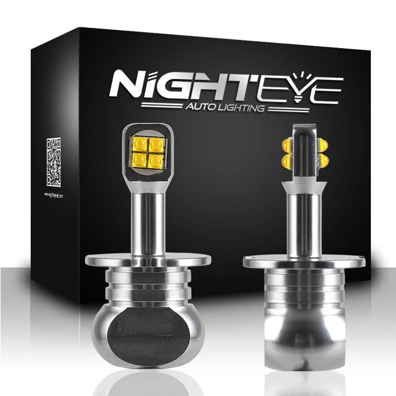 NIGHTEYE H11 светодиодный туман светильник лампы H1 H3 H7 9005 9006 H8 H9 HB3 HB4 Противотуманные фары Дневные Фары Лампы 160 Вт 1500LM 6000 К авто дальнего света светильник s светодиод CREE чип