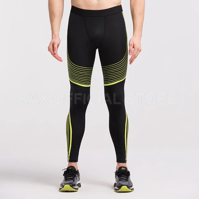 Huang men pants Мужские компрессионные брюки для бодибилдинга, бега, фитнеса, упражнений, обтягивающие леггинсы, компрессионные колготки, брюки, длинные брюки, одежда для спортзала - Цвет: Huang men pants