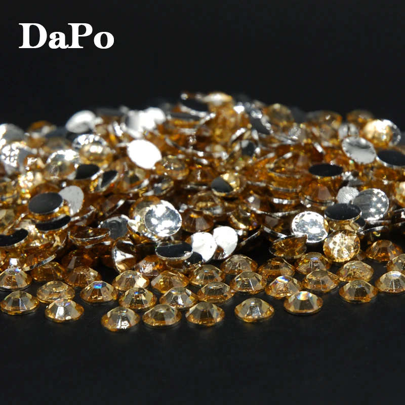 Стразы для дизайна ногтей акриловые Круглые бусины с плоской задней стороной