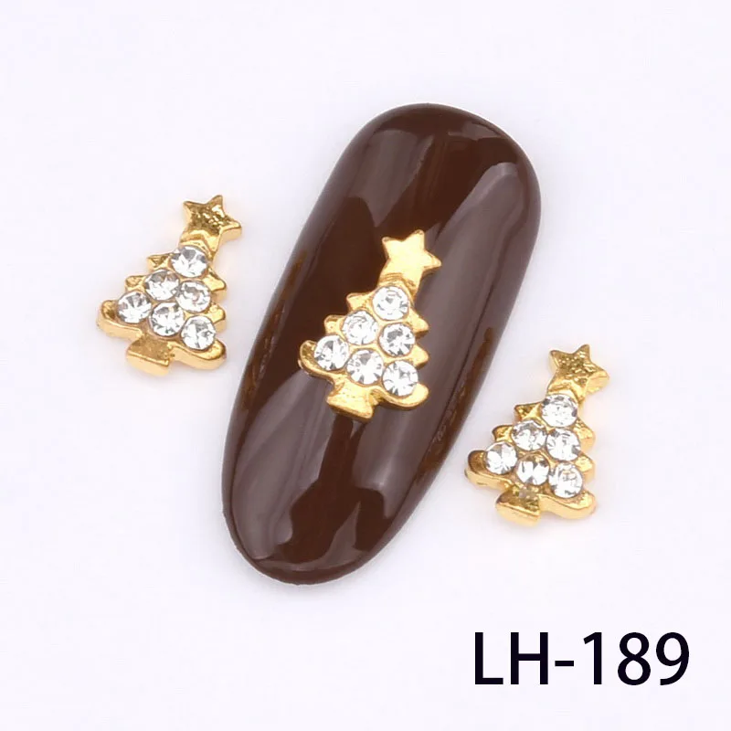 LH-189 10 шт. дизайн ногтей горный хрусталь драгоценный камень серии украшения Корона Роза Рождественская елка 3D Гламурные ногти аксессуары LH178-189 - Цвет: LH-189