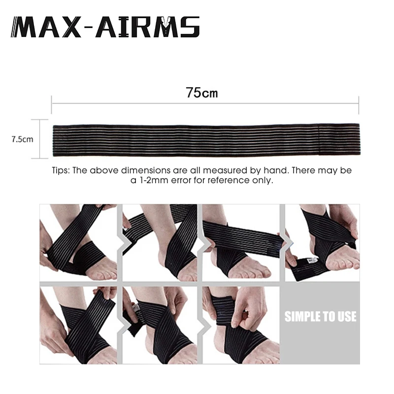Maxairms1 шт. поддержка голеностопа спиральная повязка для волейбола баскетбола