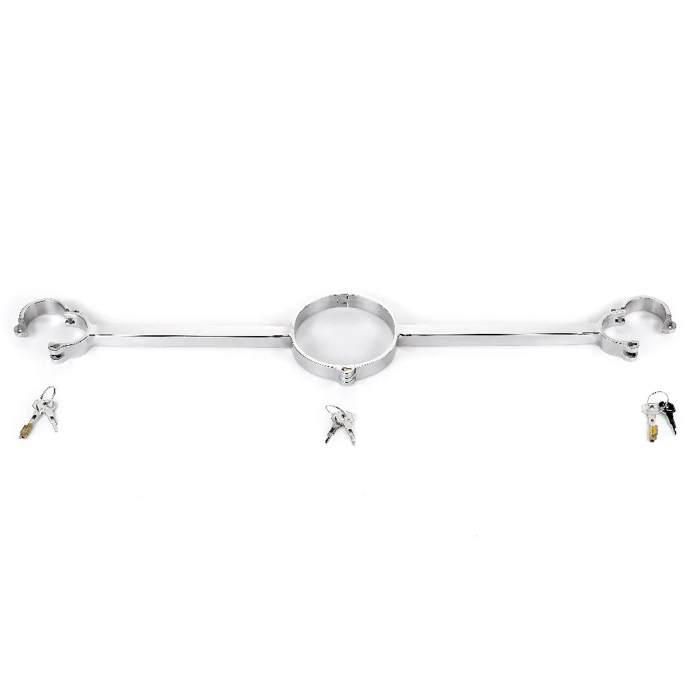 Новинка БДСМ бандаж Металлические наручники для секса с рабочим воротником