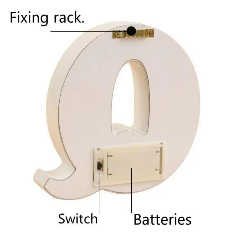 Принтом английского алфавита светодиодный светильник милые теплые тапочки на Diy