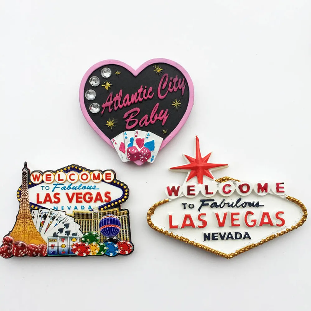 BABELEMI 3D Смола UAS казино Las Vegas магнит на холодильник туристический сувенир ремесла