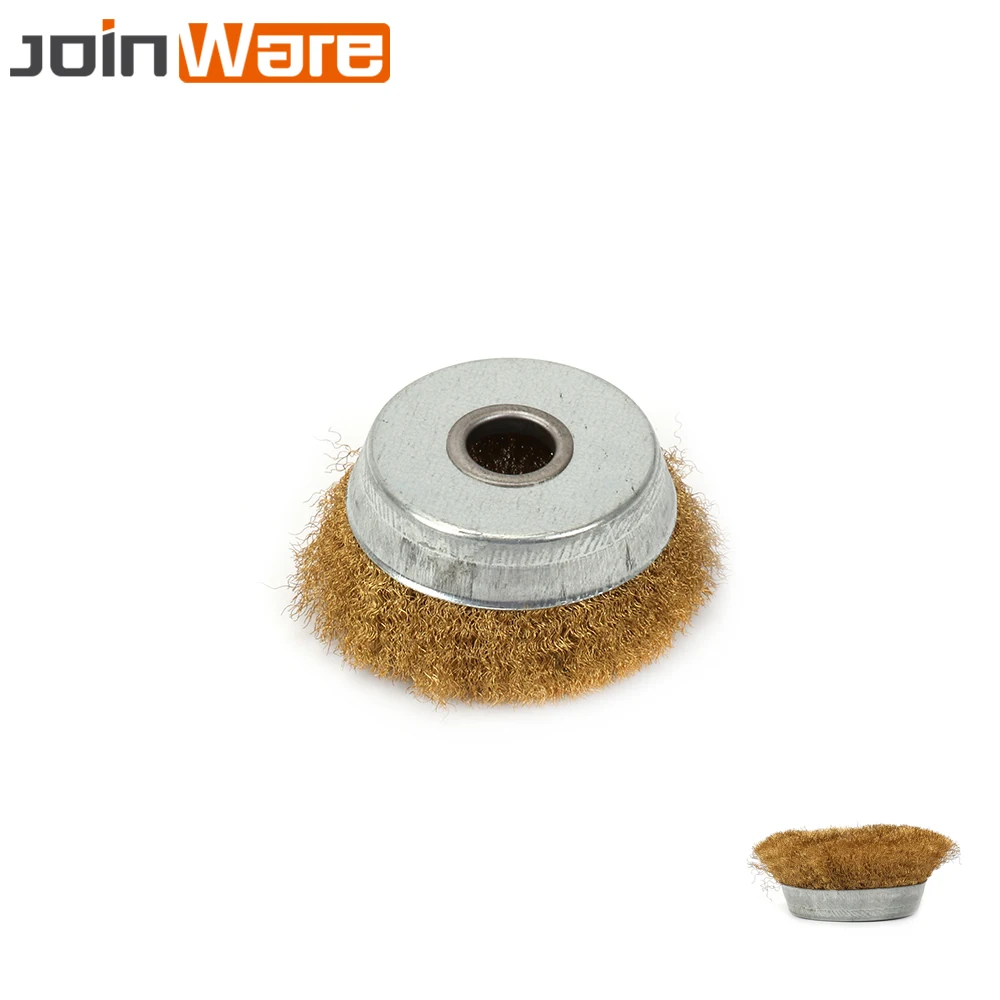 Латунная круглая ОБЖИМНАЯ щетка для проволочного колеса 3 дюйма 80 мм 2 шт.