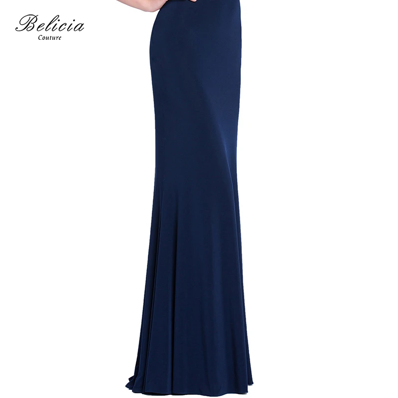 Belicia Couture Women Sleeveless Halter Long Jersey Mermaid Beading Evening Dress Elegant Formal Prom Party Dresses | Свадьбы и