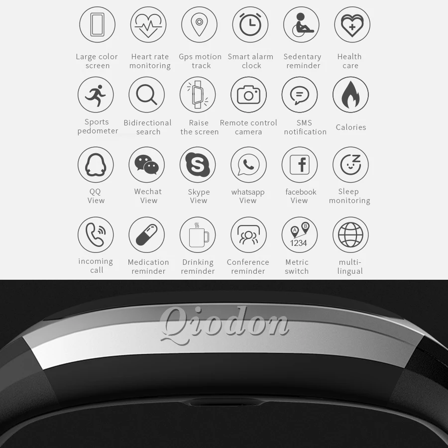Metal Color Screen Bluetooth Smart Watch smartwatch Remote Control Camera Clock Heart Rate Blood Pressure For Android iOS | Электроника