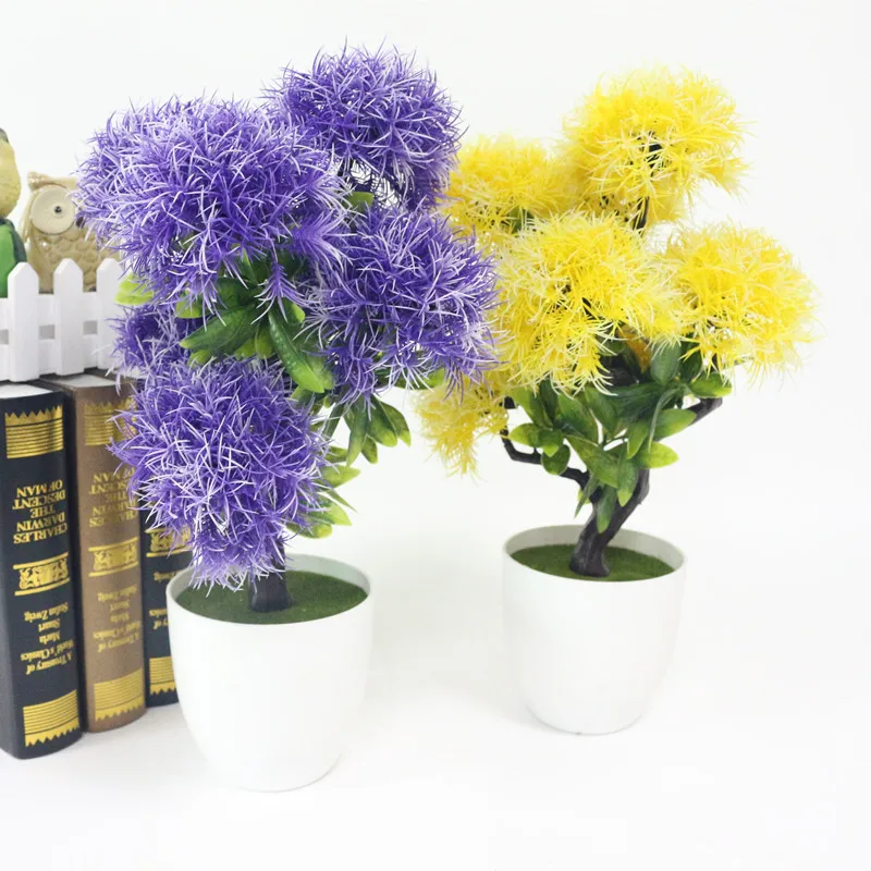 Искусственное растение Flone в горшке искусственное дерево пластиковые цветы