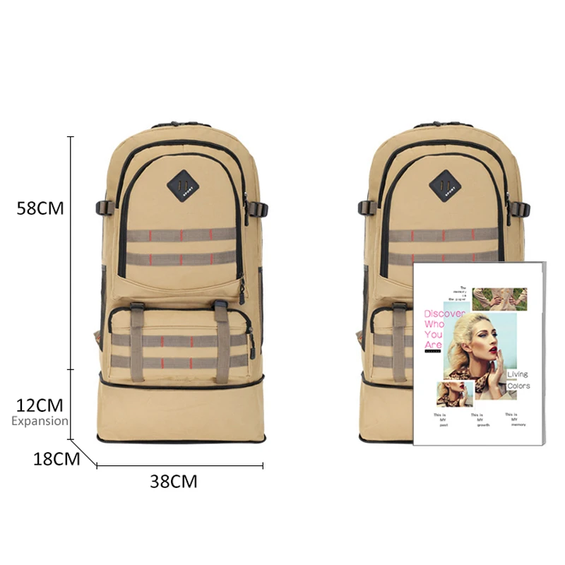 Большой Вместительный походный Рюкзак Molle походный рюкзак расширяемый карман многофункциональная альпинистская Треккинговая сумка спортивная XA737WA