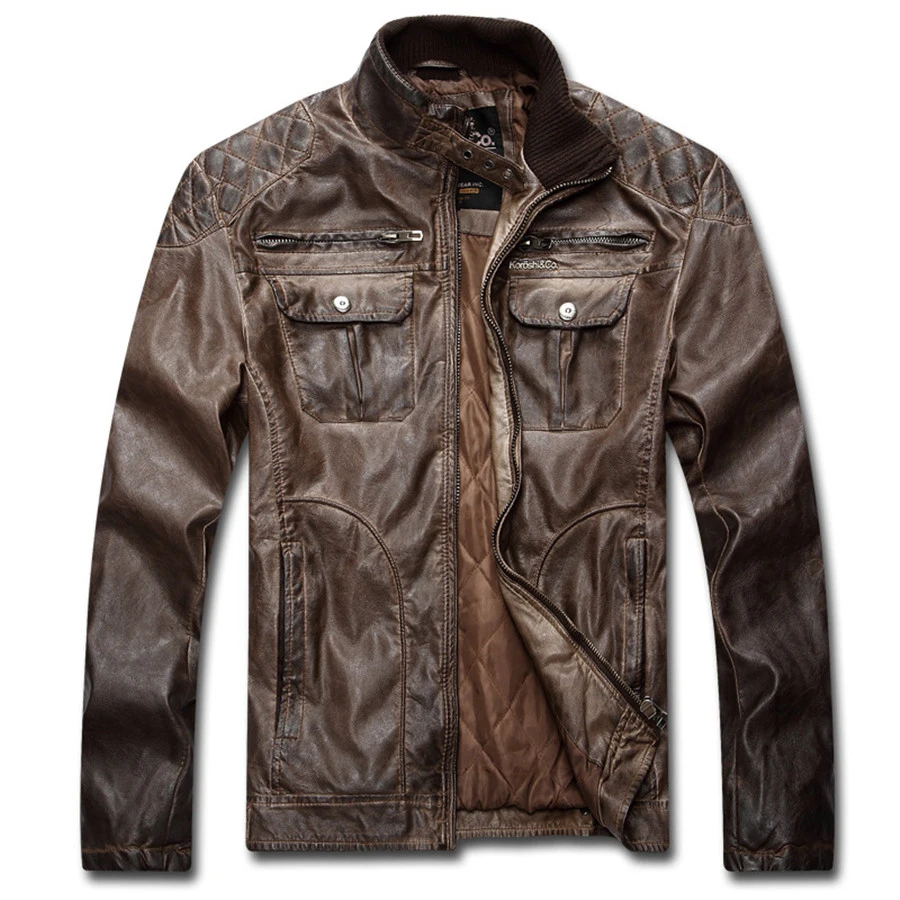 Большой Размер Высокое Качество Мужчины Повседневная Одежда Куртки Стенд