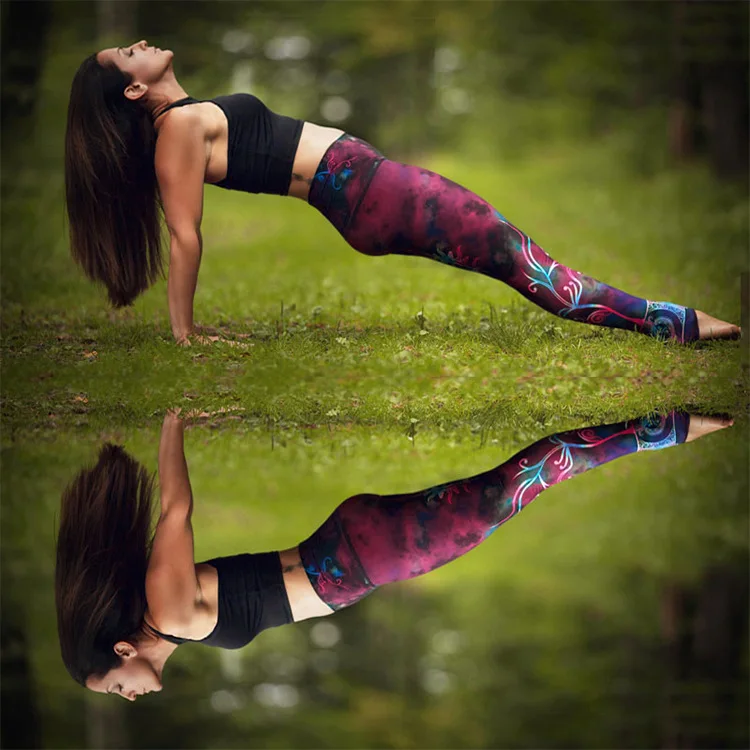 AOKUN Милый Печатных Yoga Леггинсы женские Тренировки Упругий Бег Тренажерный Зал