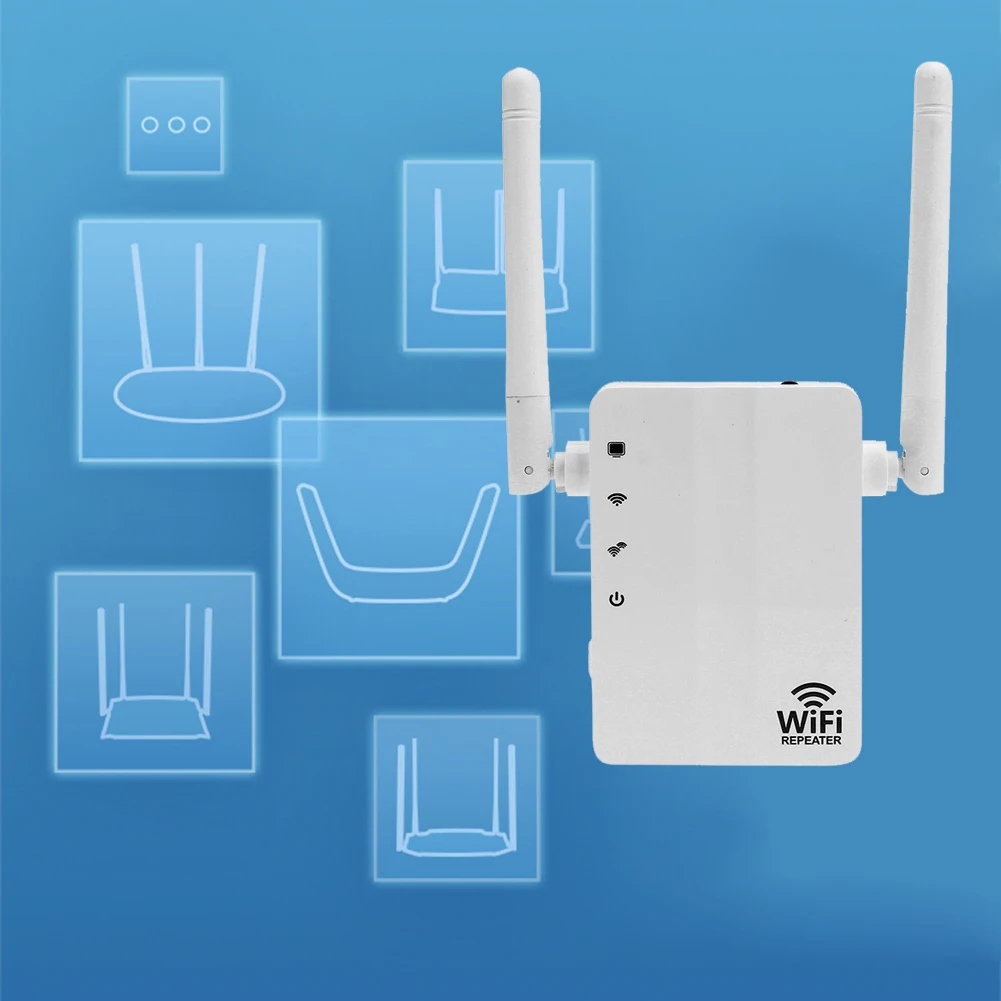2,4 ГГц 300 м настенный штекер Портативный мини WiFi беспроводной приемник маршрутизатор повторитель адаптер с внешней антенной с 1 портом LAN