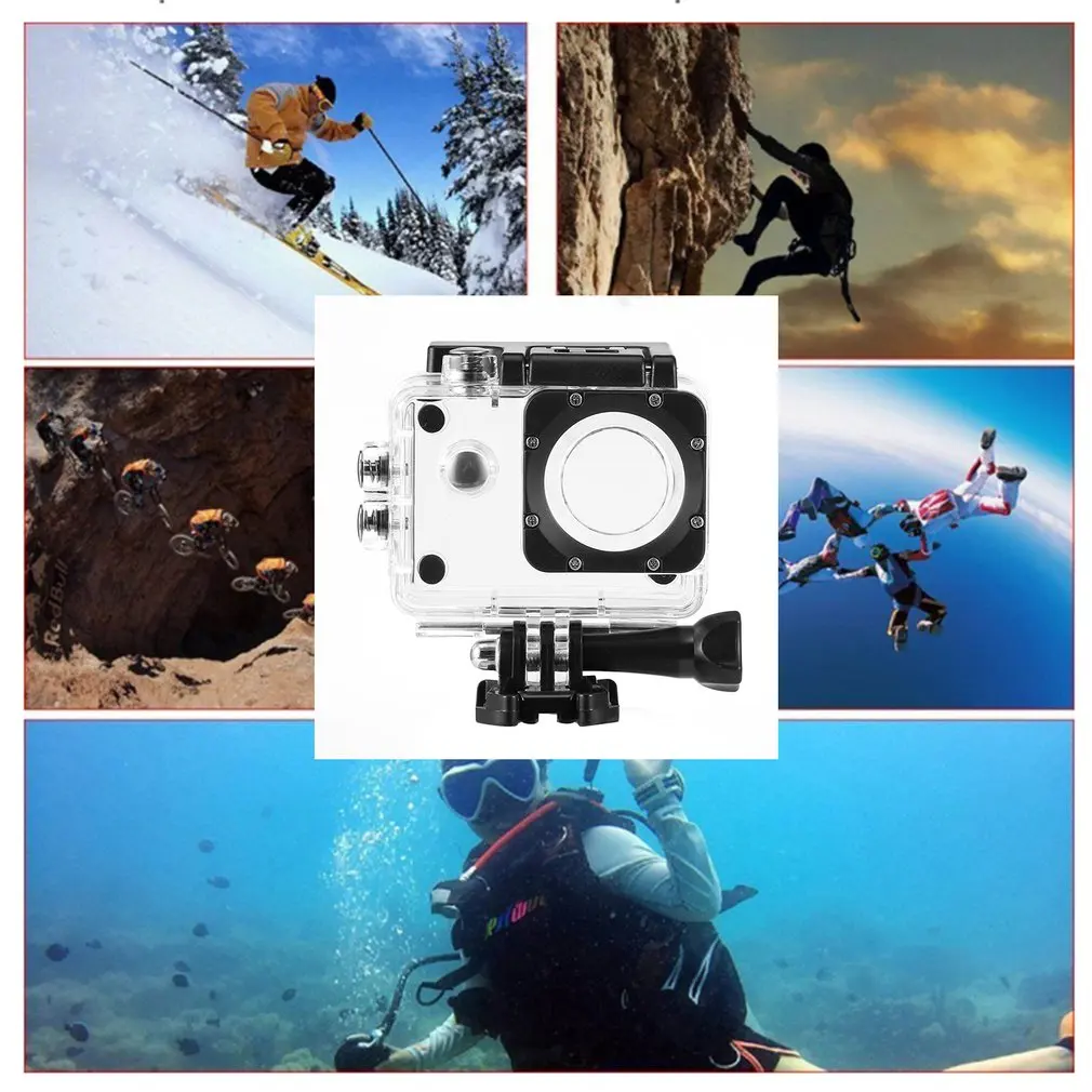 4K Экшн-камера 16MP Vision 3 Подводная Водонепроницаемая камера широкий угол WiFi Спортивная камера с монтажным аксессуаром комплект