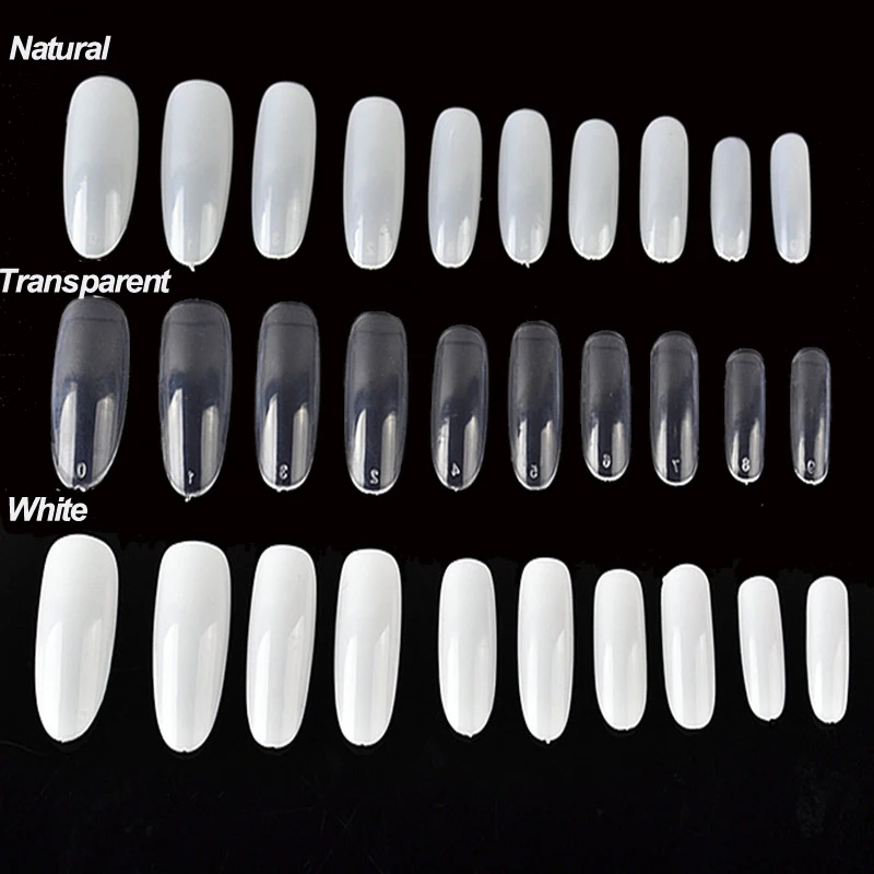 500 шт./пакет * 5 мешков овальные круглые накладные ногти с предварительным